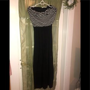 Black and white chevron jumpsuit